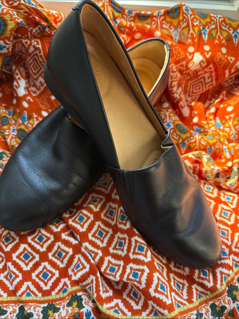 Dansko Women's Black Leather Slip-On Flats with Cushioned Insole